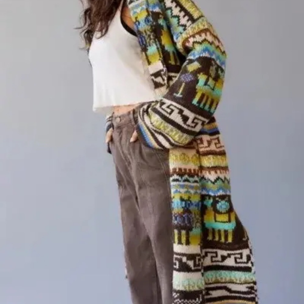 Urban Outfitters Alissa Jacquard Cardigan sz S